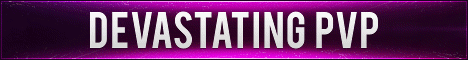 Devastating PvP Minecraft server banner