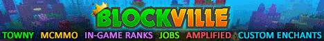 Blockville Minecraft server banner
