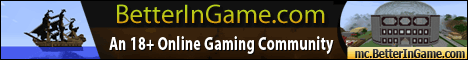 BetterInGame.com Adult Servers Minecraft server banner