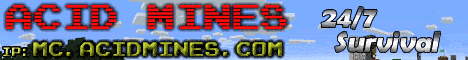Acid Mines Minecraft server banner