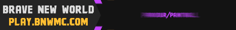 Brave New World Minecraft server banner