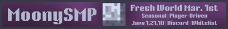 MoonySMP Minecraft server banner