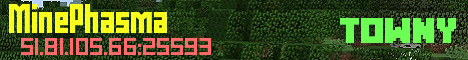 MinePhasma Minecraft server banner