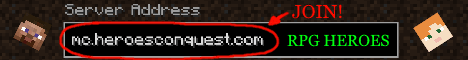 Heroes Conquest Minecraft server banner