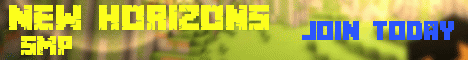 New Horizons Minecraft server banner