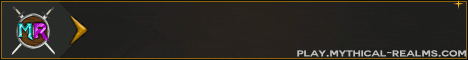 Mythical Realms Rankup Factions Minecraft server banner