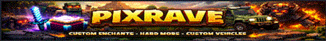 PIXRAVE Minecraft server banner