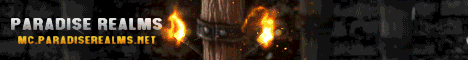 Paradise Realms Minecraft server banner