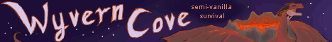 Wyvern Cove Survival Minecraft server banner