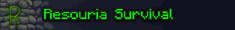 Resouria Survival Minecraft server banner