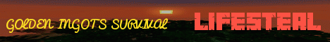 Gold Ingots Survival Minecraft server banner