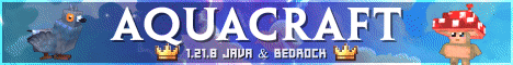 AquaCraft Minecraft server banner