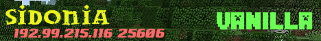 Sidonia Minecraft server banner