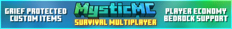 MysticMC Minecraft server banner