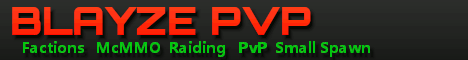 Blayze PvP Minecraft server banner