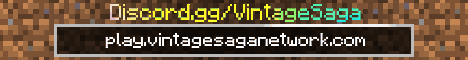 Vintage Saga Minecraft server banner