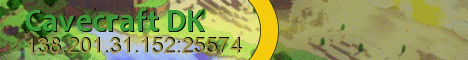 Cavecraft Dansk DK Minecraft server banner