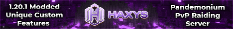 Haxys Pandemonium PvP Minecraft server banner