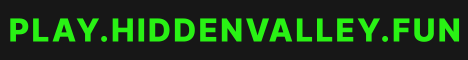 Hidden Valley Network Minecraft server banner