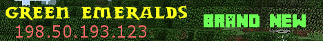 Green Emeralds Minecraft server banner