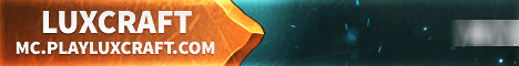 Luxcraft Minecraft server banner