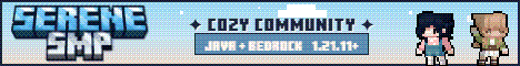 Serene SMP Minecraft server banner