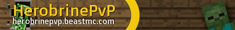 Herobrine PVP Minecraft server banner