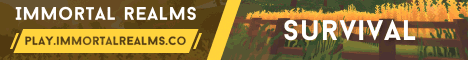 Immortal Realms Survival Minecraft server banner
