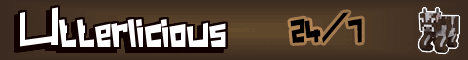 Utterlicious Minecraft server banner