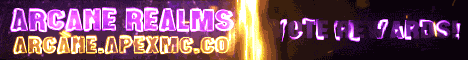 Arcane Realms Minecraft server banner