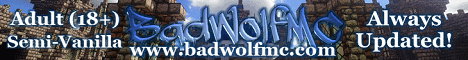 BadWolfMC Minecraft server banner