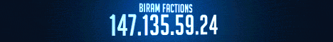 Biram Factions Minecraft server banner