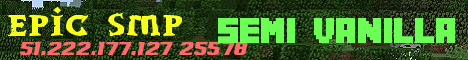 Semi-Vanilla SMP Minecraft server banner