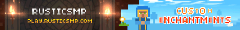 Rustic SMP Minecraft server banner
