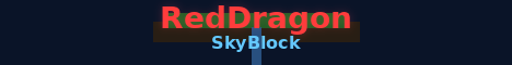 RedDragon SkyBlock Minecraft server banner