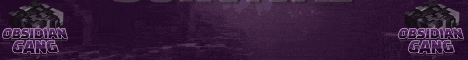 Obsidian Gang Minecraft server banner