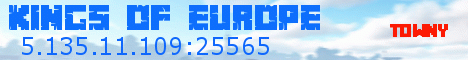 Kings of Europe Minecraft server banner