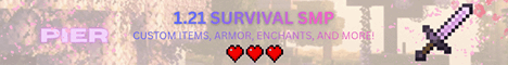 Pier Survival Minecraft server banner