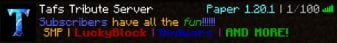 Taf Plays Tribute Server banner