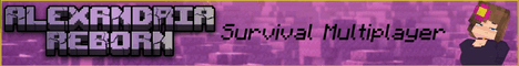 Alexandria Reborn Minecraft server banner