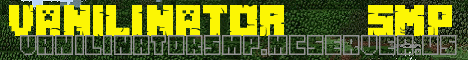 Vanilinator SMP Minecraft server banner