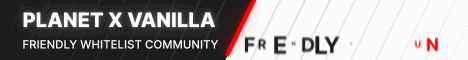 Planet X Vanilla Minecraft server banner