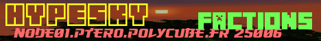 HypeSky Minecraft server banner