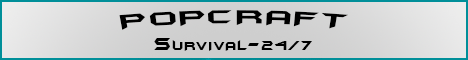 PopCraft Minecraft server banner