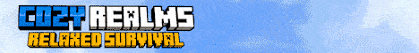 Cozy Realms Minecraft server banner