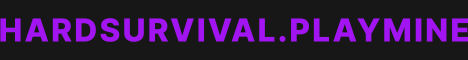 Hard Survival Minecraft server banner