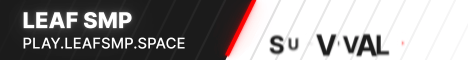 LEAF SMP Minecraft server banner