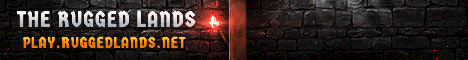 The Rugged Lands Minecraft server banner