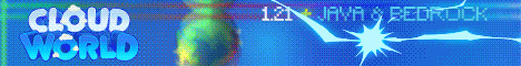 Cloud World Minecraft server banner