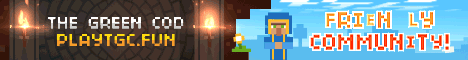 The Green Cod Minecraft server banner